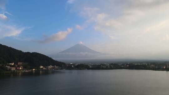 日本富士山河口湖航拍