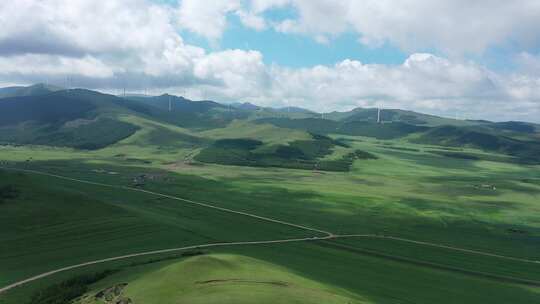 航拍草原风景