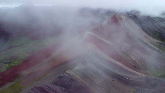 山，雾，视图，山顶