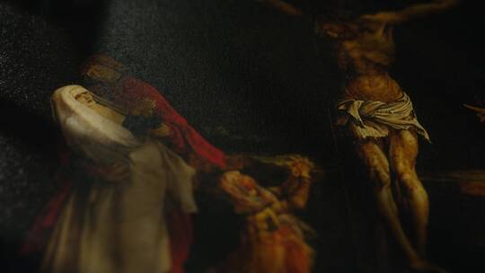 基督受难图格吕内瓦尔德艺术画作4k视频视频素材模板下载