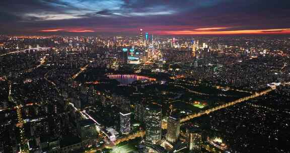 上海晚霞 陆家嘴夜景 国际博览中心 晚霞