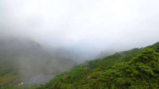 黄山自然风景区雾气延时风光视频素材模板下载