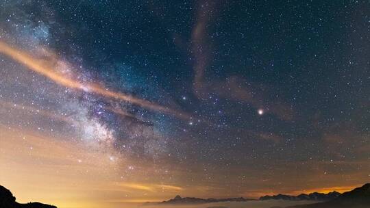 夜空的延时拍摄景观