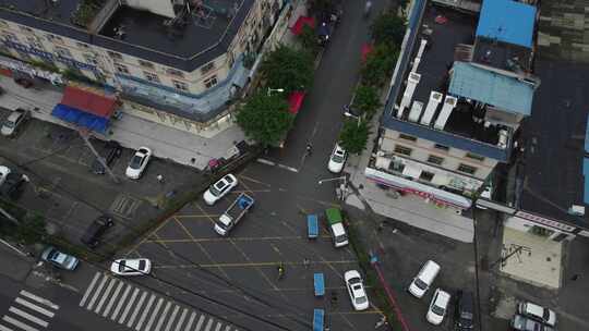 成都城市街道航拍素材4K直出