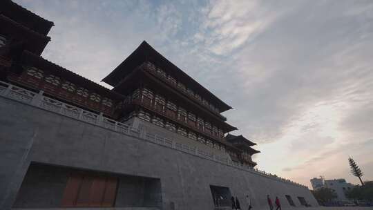 洛阳应天门景区旅游外部延时视频