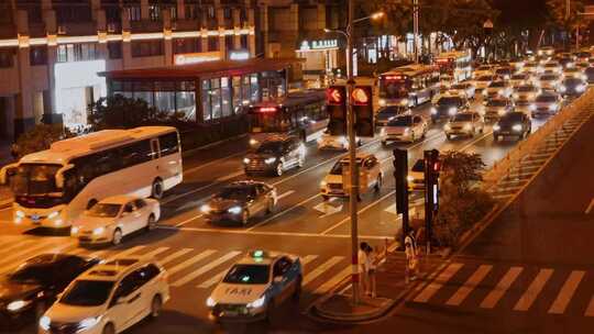 城市道路交通车流延时