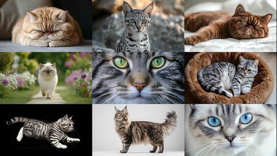 萌猫图鉴猫咪写真猫猫日常宠物猫猫咪特写高清在线视频素材下载