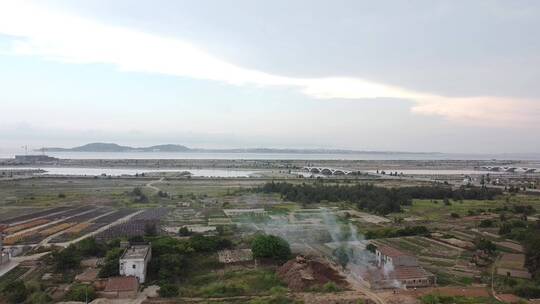 大气 航拍 福建 莆田 秀屿 乡村 建筑 风景