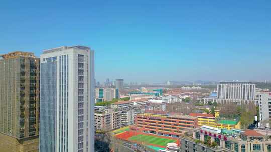 南京市玄武区城市风景航拍视频素材模板下载
