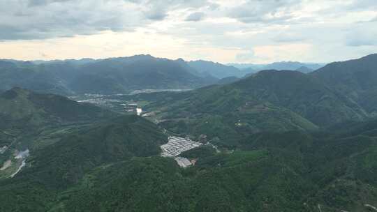 航拍福建宁德霍童古镇风光