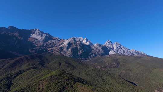 云南丽江玉龙雪山航拍景观