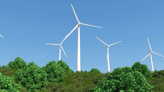 产生清洁可再生能源的风力涡轮机。替代能源
