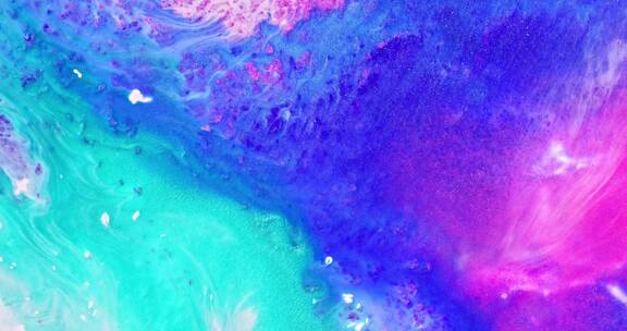 彩色震撼恢弘微观丙烯颜料墨水流体艺术设计