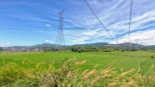 高铁窗外风景