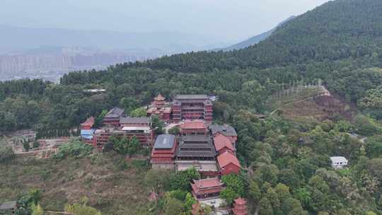 四川达州凤凰山西圣寺航拍