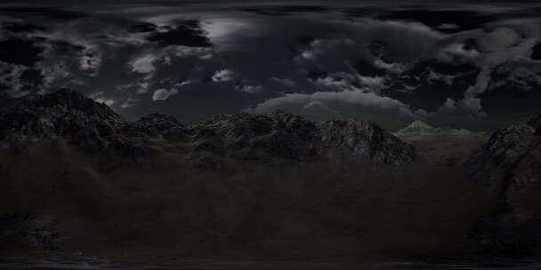 VR 360苏格兰高地上空的巨大乌云