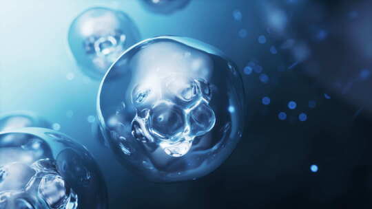 细胞与生物科技概念三维渲染