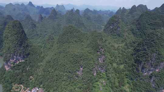 桂林杨堤风景区航拍