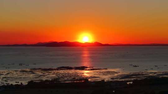 海岛日落 海岛夕阳 海上落日