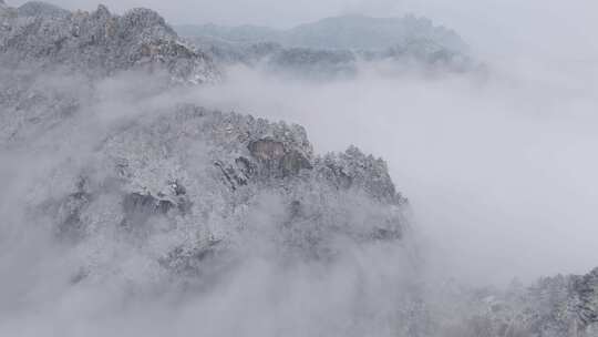 南太行伏牛山雪景雾凇云海自然风光