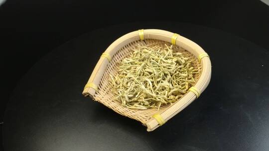 4K中药材金银花花茶