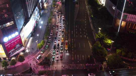 广州天河区太古汇周边夜景交通