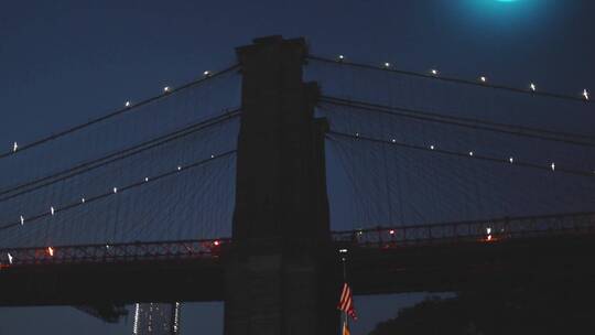 城市大桥的夜景