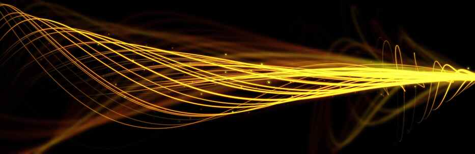 8K金色粒子线条 金色粒子光带 光影线条