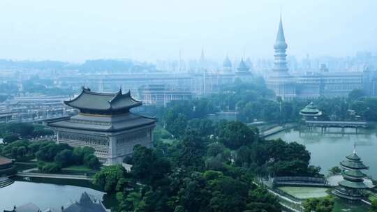 苏州地标航拍城市风光