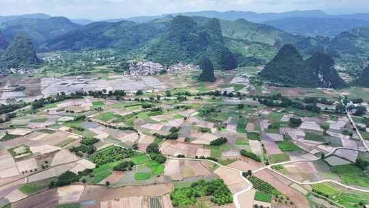 阳朔遇龙河畔的乡村田园风光