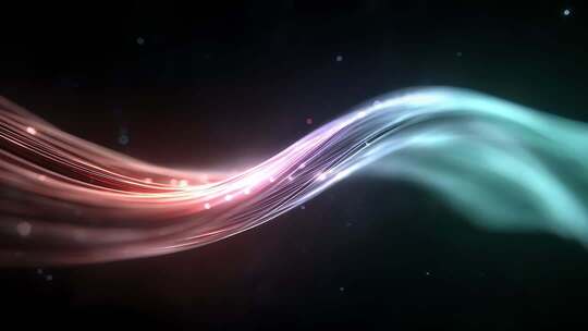 绚丽光线穿梭交织的科技律动感