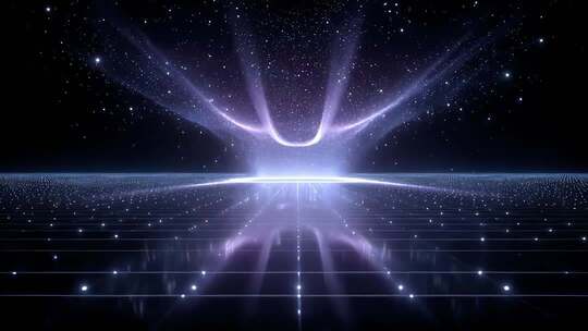 星光璀璨的虚拟空间无限延伸