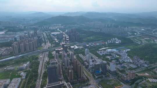 城市建筑群鸟瞰广州延时全景
