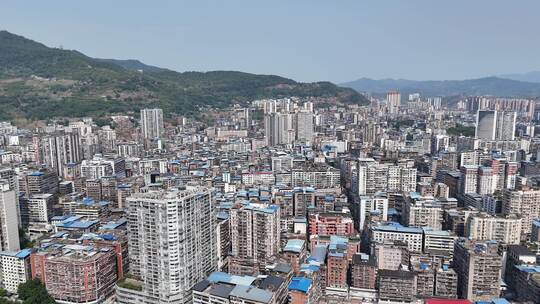 四川达州通川区城市建设航拍