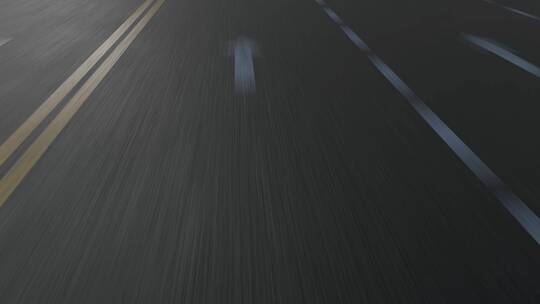 高速公路双黄线快速行驶路面高清视频素材