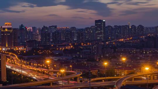 城市夜景延时