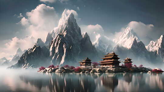 3D中国水墨风景