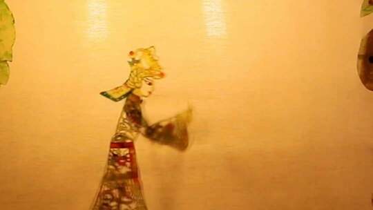 民俗皮影戏戏曲表演