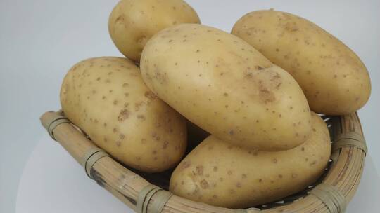 农家新鲜土豆有机食材马铃薯4k视频