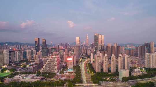 滨河大道夜景延时