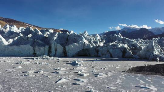 西藏40冰川航拍4K