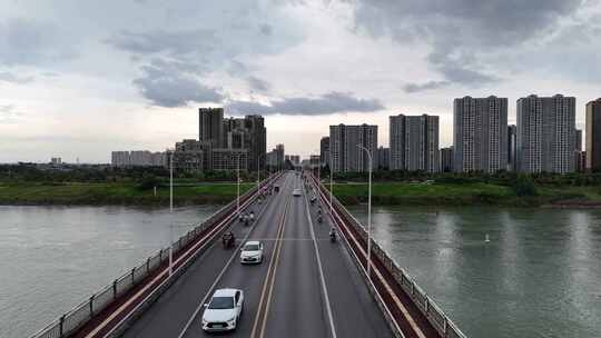 广西贵港西江大桥航拍