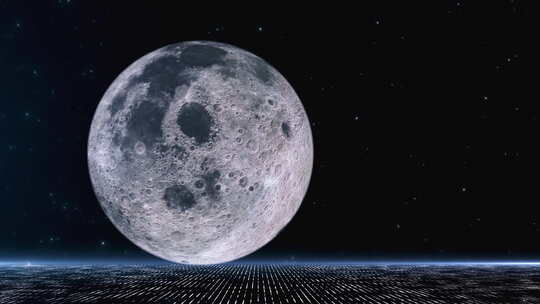 太空中的月球