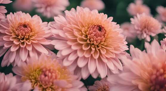 菊花特写秋菊花海花朵花丛向日葵鲜花盛开