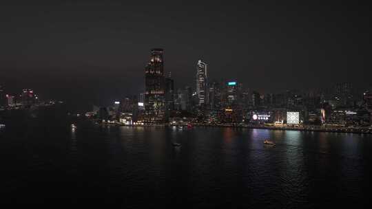 香港维多利亚港航拍log素材