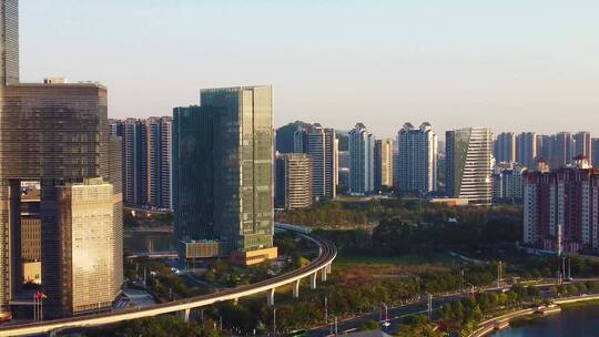 广东省广州市南沙区城市风光航拍视频素材模板下载