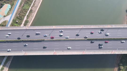 长沙浏阳河大桥航拍视频素材模板下载