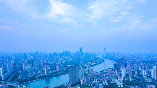 广州珠江新城CBD摩天大楼建筑群航拍视频素材模板下载