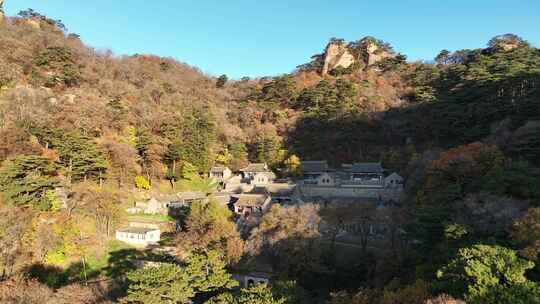 航拍辽宁千山大安寺