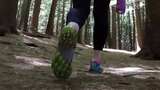 跑步 女人 森林 锻炼高清在线视频素材下载